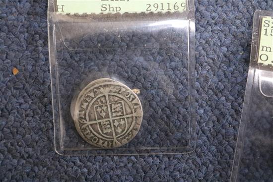 Elizabeth I silver coinage - a shilling and three sixpences (4)